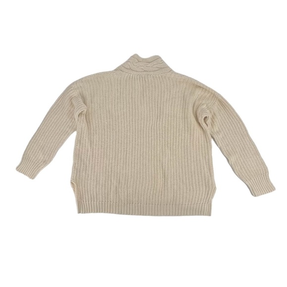 Lauren Ralph Lauren Cream Cable Knit V-Neck Sweater Size Large Women’s - Picture 3 of 5